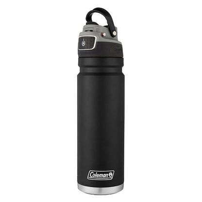 Freeflow Vacuum-Insulated Stainless Steel Water Bottle with Leak-Proof Lid, 24Oz/40Oz Bottle with Button-Operated Lid & Carry Handle, Keeps Drinks Hot or Cold for Hours